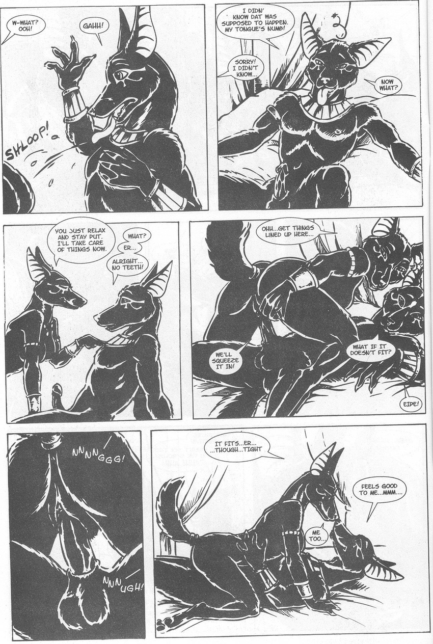 anubian_jackal anubis_dark_desire canine comic cowgirl_position egyptian female jackal male penetration sex straight vaginal vaginal_penetration