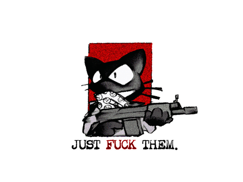 1600x1200 4:3 assault_rifle cat darkdoomer feline gun miw solo the_truth wallpaper weapon