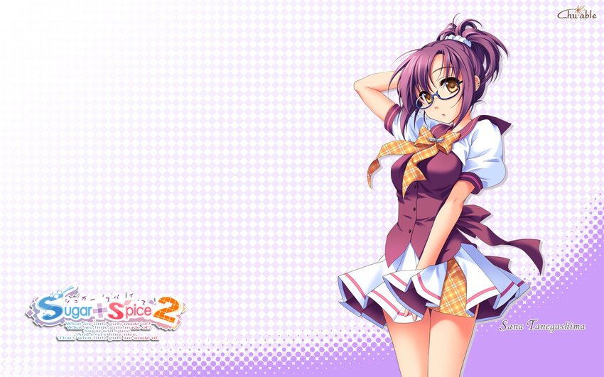 ginta megane school_uniform sugar+spice_2 tanegashima_sana wallpaper