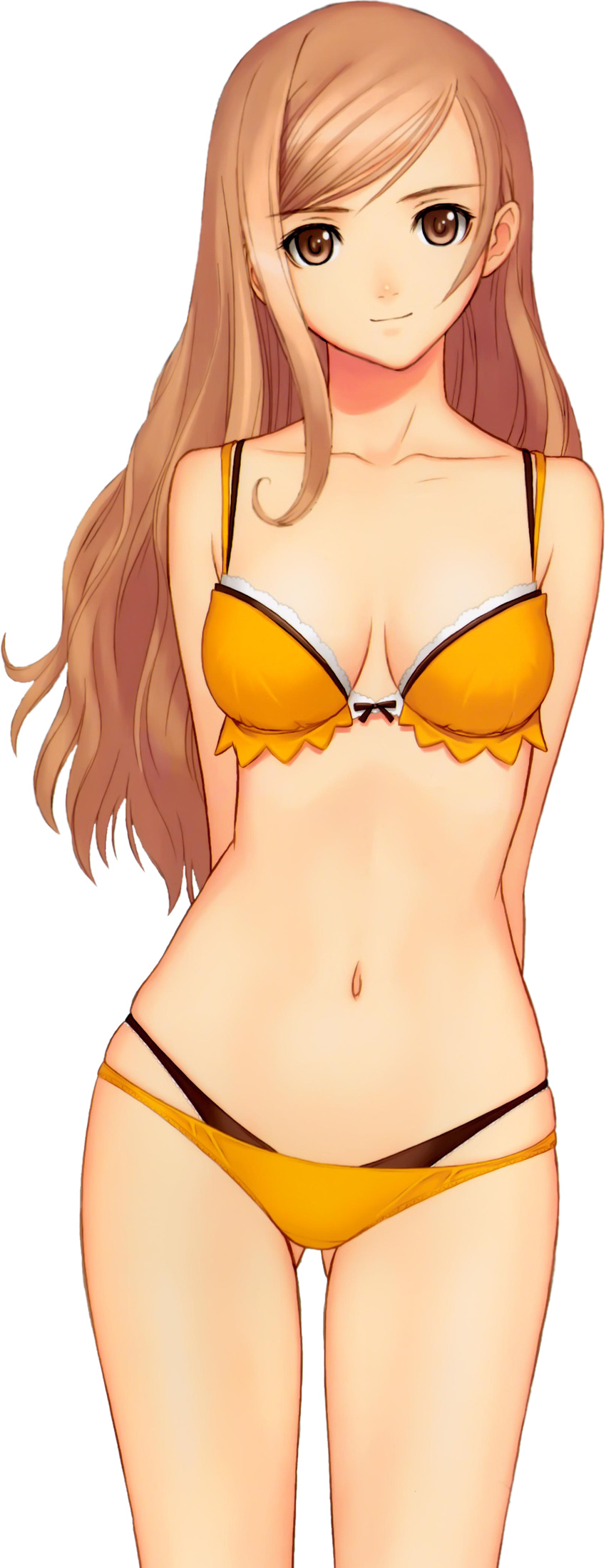 bikini cleavage mizugi oppai shining_tears shining_wind tony touka_kureha transparent_png yellow_bikini