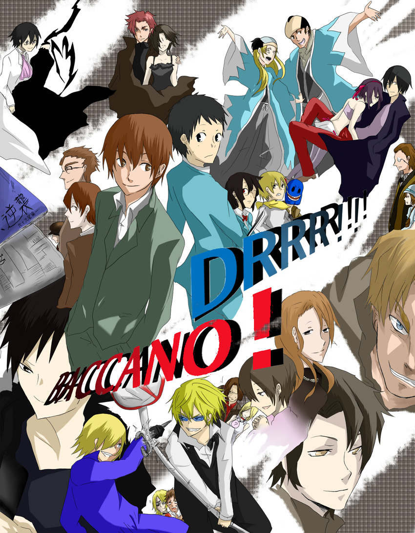 baccano baccano! celty_sturluson chane_laforet claire_stanfield czeslaw_meyer durarara!! firo_prochainezo graham_spector heiwajima_shizuo huey_laforet isaac_dian jacuzzi_splot kida_masaomi kishitani_shinra ladd_russo lua_klein maiza_avaro mikajima_saki miria_harvent nice_holystone orihara_izaya sonohara_anri tanaka_tom vorona