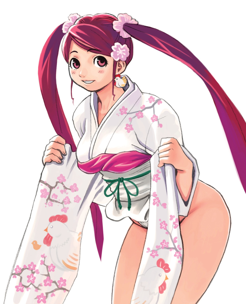 highres japanese_clothes kimono nomura_ryouji skirt_lift