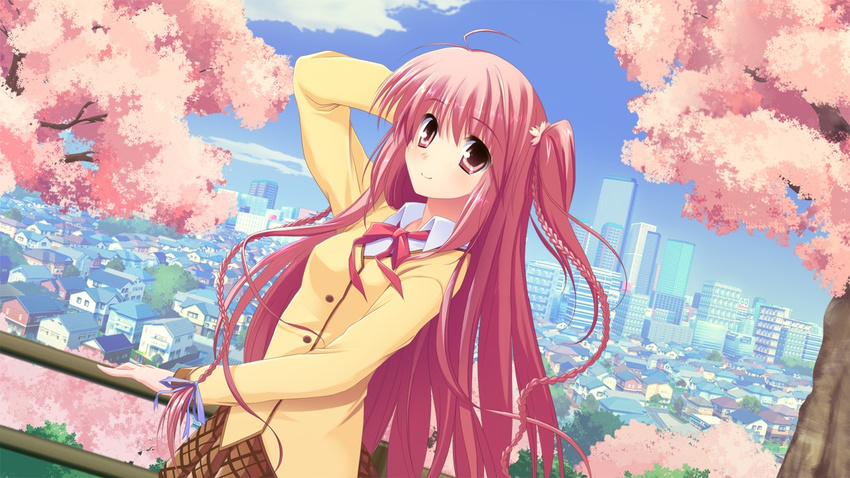 long_hair pink_hair sakuno_kanata sakura_no_sora_to_kimi_no_koto seifuku tsukinon