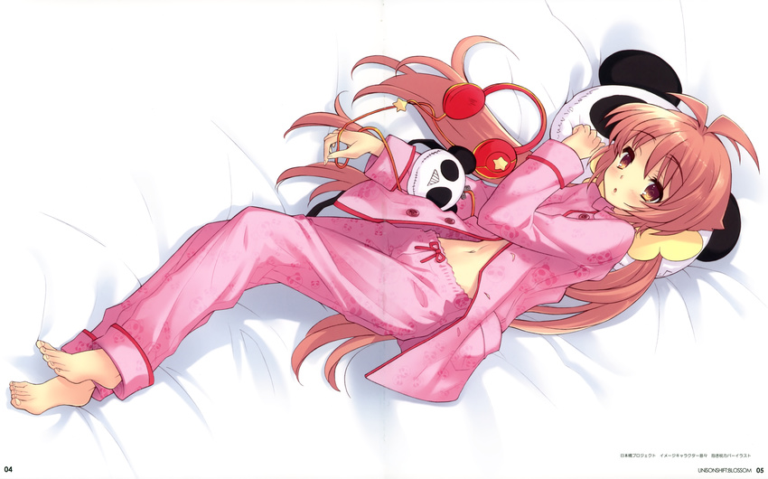 crease dakimakura neon noizi_ito open_shirt pajamas