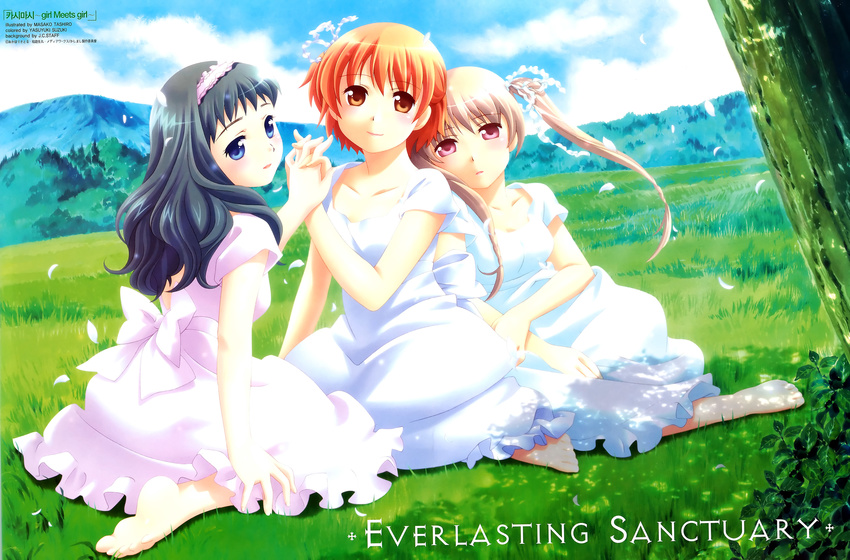 dress jpeg_artifacts kamiizumi_yasuna kashimashi katsura_yukimaru kurusu_tomari osaragi_hazumu