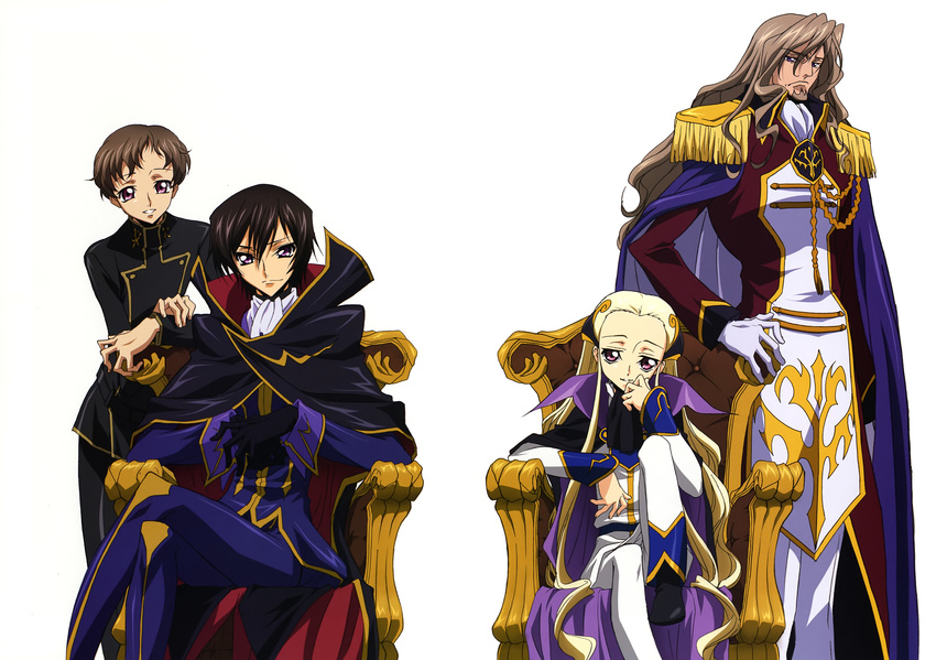 charles_di_britannia code_geass kawaguchi_rie lelouch_lamperouge male rollo_lamperouge v.v.