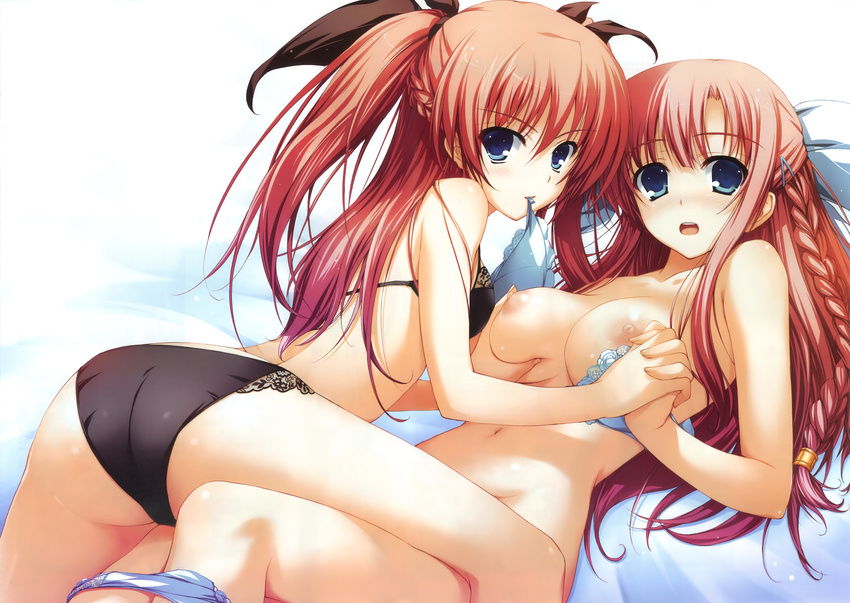 akatsuki_no_goei breast_grab mugenkidou nikaidoh_aya nikaidou_reika nude pantsu yuri