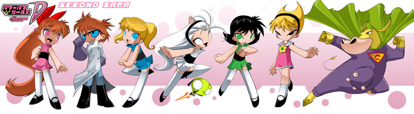 5girls bell_(ppgd) bleedman blonde_hair blossom_(ppg) bubbles_(ppg) buttercup_(ppg) cartoon_network cow_&amp;_chicken cow_(cow_&amp;_chicken) dexter dexter's_laboratory gir mandy multiple_girls panties powerpuff_girls the_grim_adventures_of_billy_&amp;_mandy thighhighs underwear