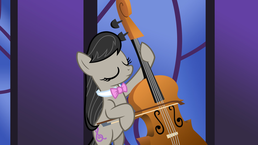 cello cutie_mark equine eyes_closed female feral friendship_is_magic hi_res horse mammal music musical_instrument my_little_pony octavia_(mlp) pony solo wallpaper widescreen