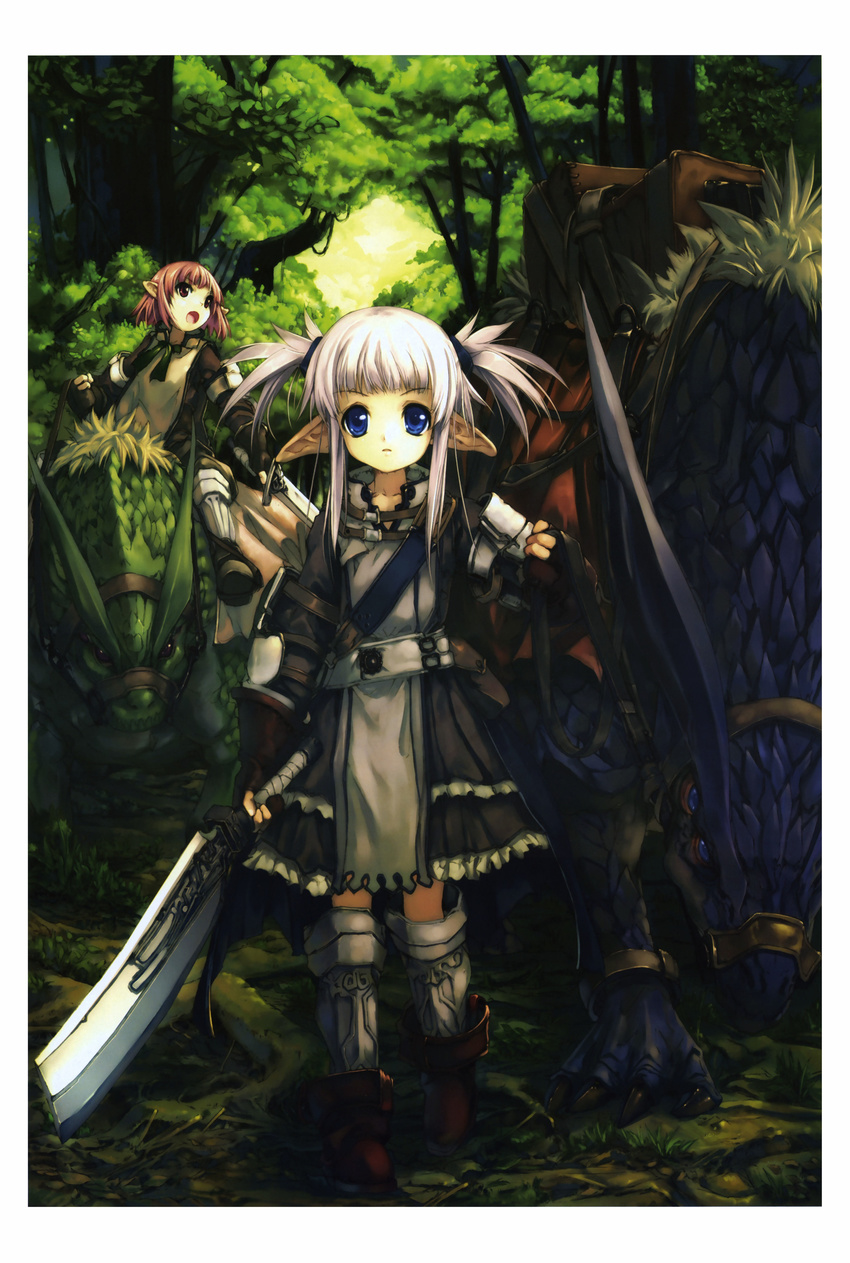 armor elf girl's_avenue hitomaru twintail