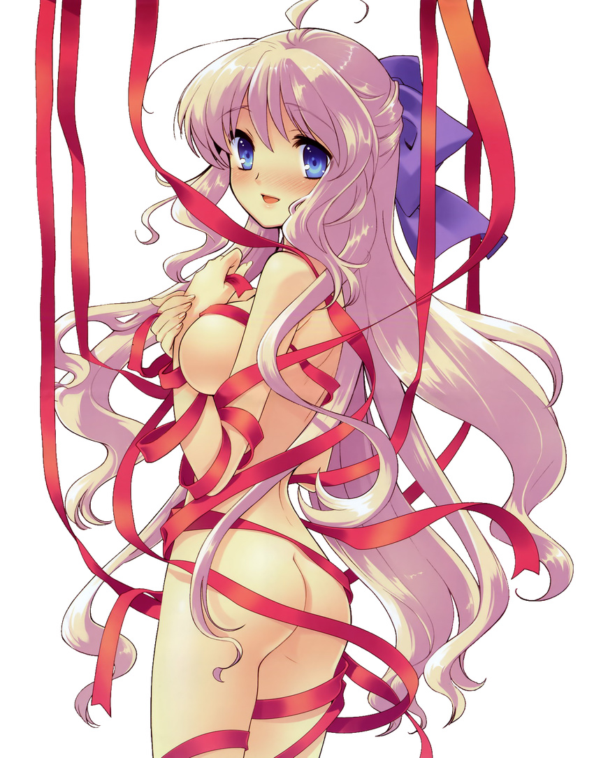 breast_hold extraction flyable_heart minase_sakurako naked_ribbon noizi_ito oshiri