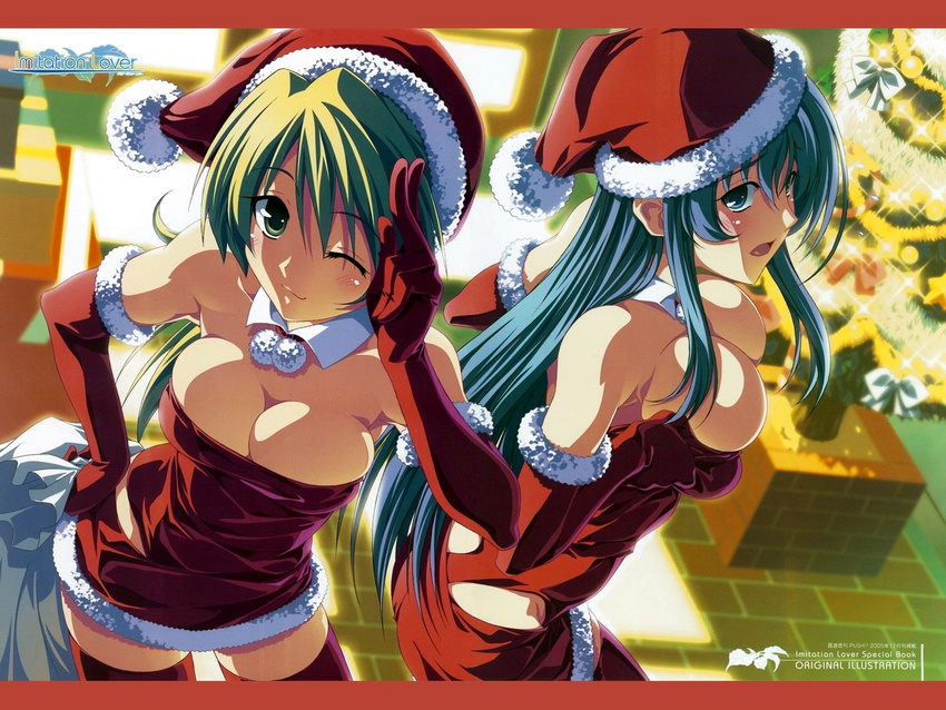 christmas cleavage imitation_lover tagme wallpaper