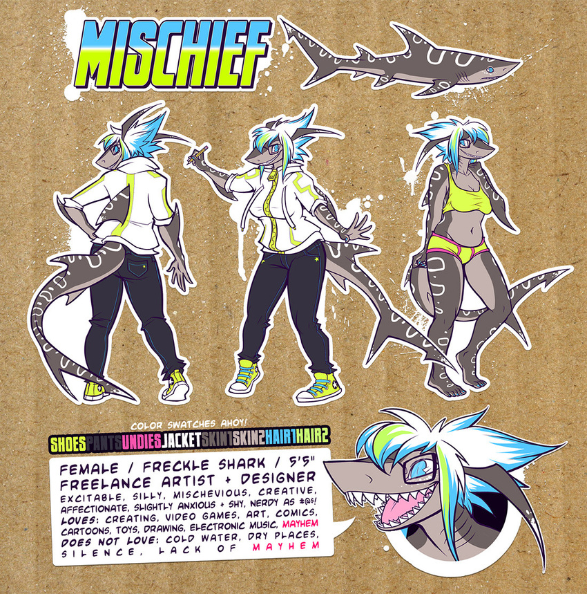 female marine mischief_(character) model_sheet psurg shark squeedgemonster