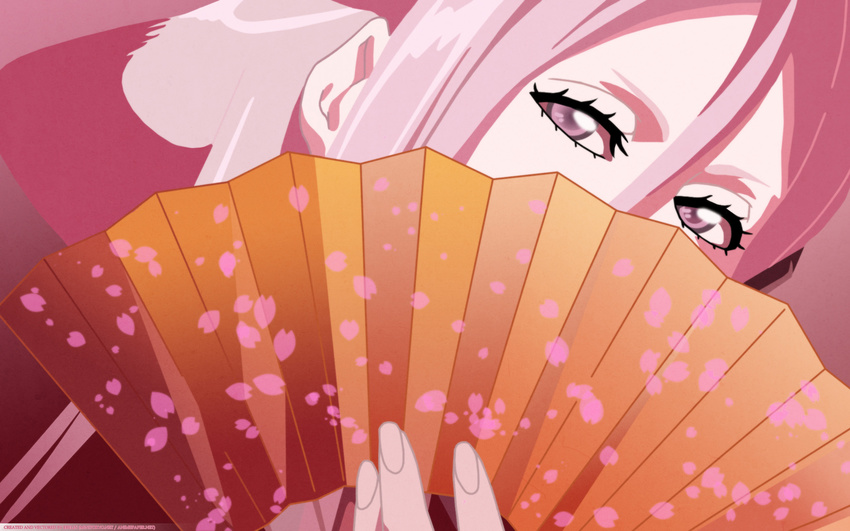 bleach bleach:_zanpakutou_ibun_hen fan highres pink sode_no_shirayuki solo vector_trace wallpaper