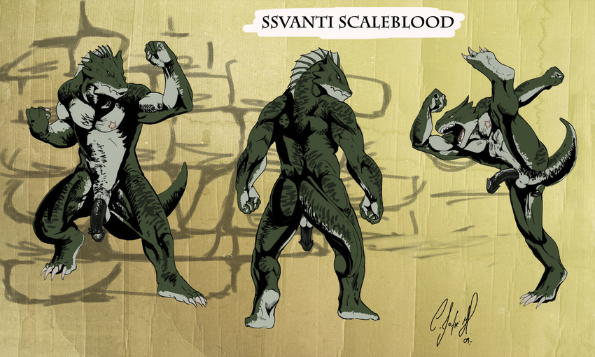 male negger nude open_mouth penis pose reptile scalie ssvanti ssvanti_scaleblood tail