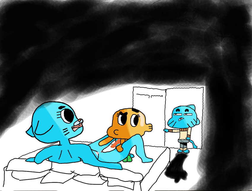 clericbard darwin_watterson gumball_watterson nicole_watterson the_amazing_world_of_gumball