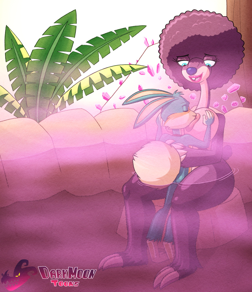2023 3_toes 4_fingers afro anthro anthro_on_anthro areola big_breasts black_body black_fur black_hair black_nose blu3danny blue_body blue_fur blue_sky_studios breast_play breast_suck breasts butt crystal duo feet female fingers fog fur granny_(ice_age) hair hi_res hindpaw hot_tub humanoid_hands ice_age_(series) lagomorph larger_female leporid male male/female mammal multicolored_body multicolored_fur nude open_mouth open_smile partially_submerged partially_submerged_sex paws pilosan prehistoric rabbit sex_in_water signature sitting sitting_in_water size_difference sloth smaller_male smile sucking tan_body tan_fur teddy_(ice_age) teeth thick_thighs toes tongue two_tone_body two_tone_fur water xenarthran