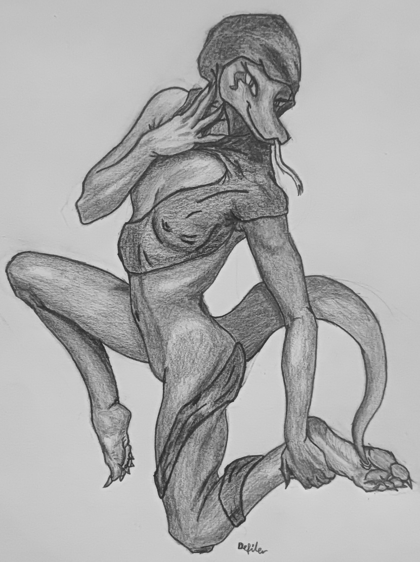 5_toes absurd_res anthro barefoot belly biped claws clothed clothing defiler feet female foot_fetish forked_tongue graphite_(artwork) half_clothed hi_res humanoid humanoid_feet looking_at_viewer pencil_(artwork) plantigrade reptile robe scalie seductive simple_background smile snake soles solo tail toe_claws toes tongue tongue_out traditional_media_(artwork) white_background