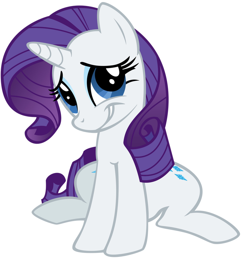 alpha_channel cutie_mark equine eyeshadow female feral friendship_is_magic fur hasbro hi_res horn horse makeup mammal my_little_pony ns4j19y pony rarity_(mlp) sitting smile solo unicorn white_fur