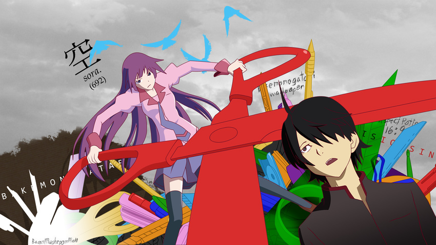 araragi_koyomi bakemonogatari senjougahara_hitagi tagme