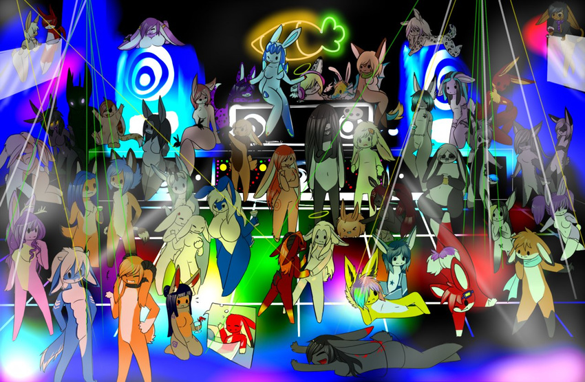 bunn busty_bunny carrot club ember female group halo hare killereye killereye_darkstone kissing lagomorph laser male mammal muscari neekokarina neon neon_lights netherwulf nightclub nude party rabbit rabbits rave rave_party sherly_karu sophie speaker speakers weapon