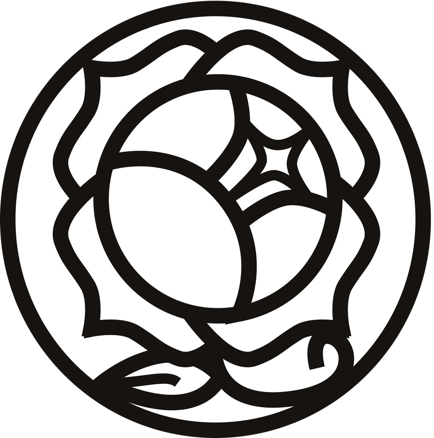 absurdres black_and_white crest flower highres monochrome revolutionary_girl_utena rose rose_crest shoujo_kakumei_utena symbol vector vector_trace