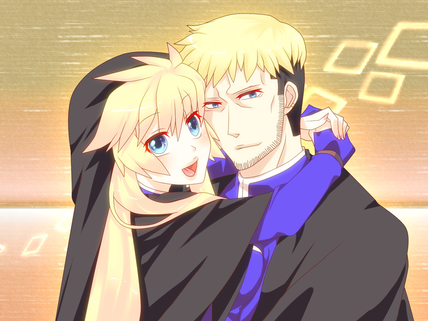 blonde_hair blue_eyes dual_persona female genderswap goeniko goenitz king_of_fighters kof long_hair m.u.g.e.n male mugen_(game) snk