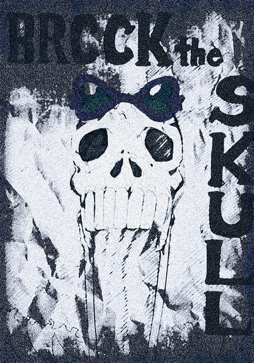 brook character_name faux_traditional_media highres male_focus monochrome one_piece portrait sagatsune skeleton skull solo spot_color sunglasses