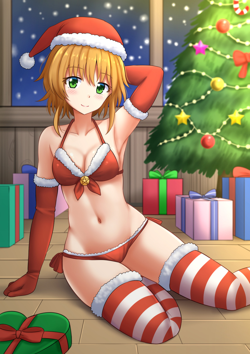 christmas kazenokaze kinomoto_sakura thighhighs tsubasa_reservoir_chronicle