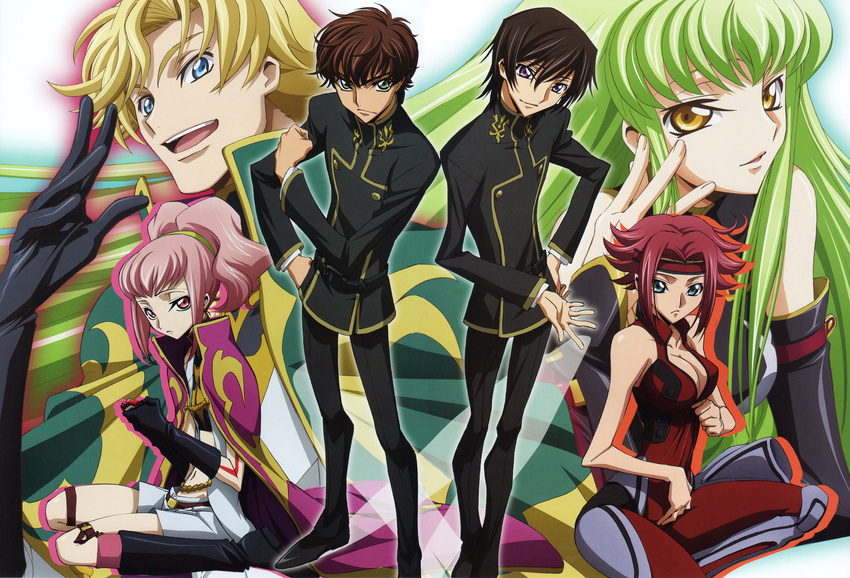 anya_alstreim c.c. code_geass gino_weinberg ishida_kana kallen_stadtfeld kururugi_suzaku lelouch_lamperouge seifuku