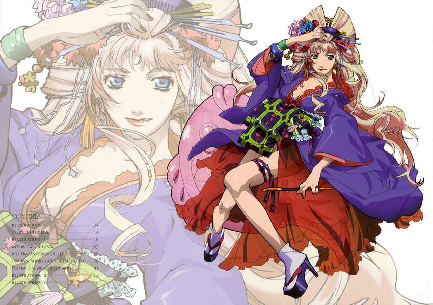 ebata_risa kimono macross macross_frontier pantsu sheryl_nome