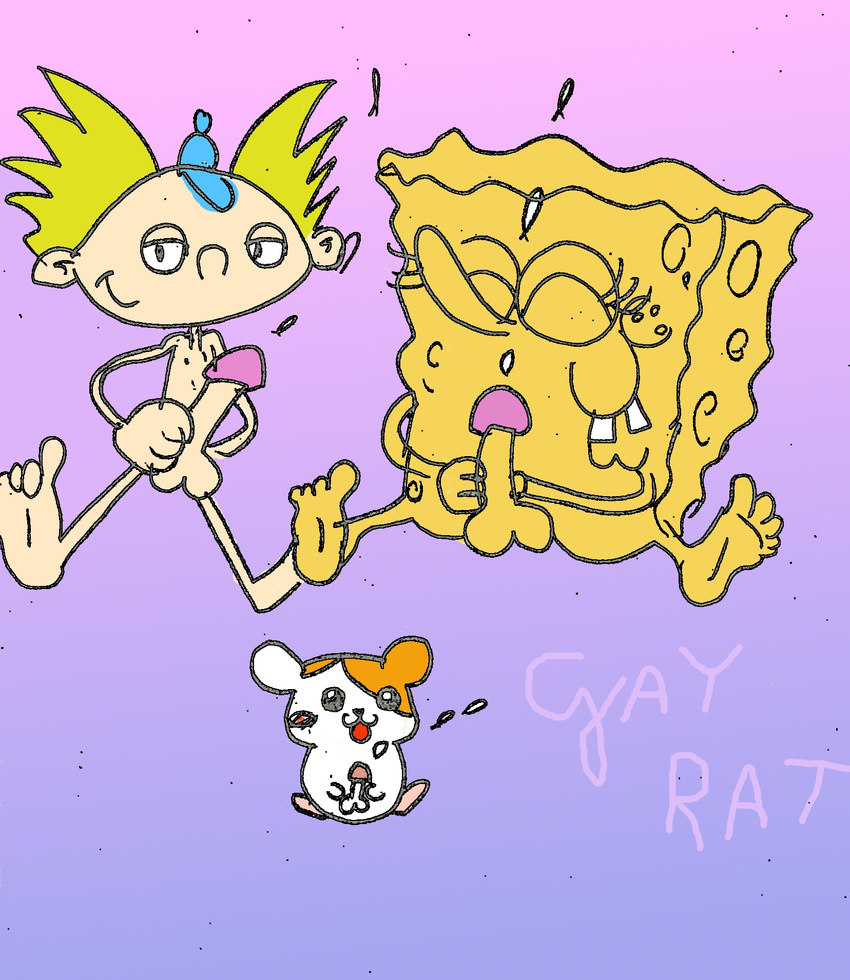arnold_shortman crossover gay_rat hamtaro hey_arnold spongebob_squarepants