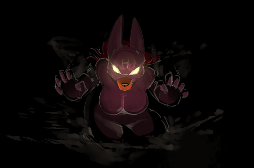 2024 5_fingers amirah_(zinnick) anthro big_breasts black_clothing black_skinsuit breasts brown_body brown_fur canid canine canis clothing female fingers fur glowing glowing_eyes hair hi_res jackal looking_at_viewer mammal mask red_hair snout solo superhero wearing_mask yellow_eyes zinnick