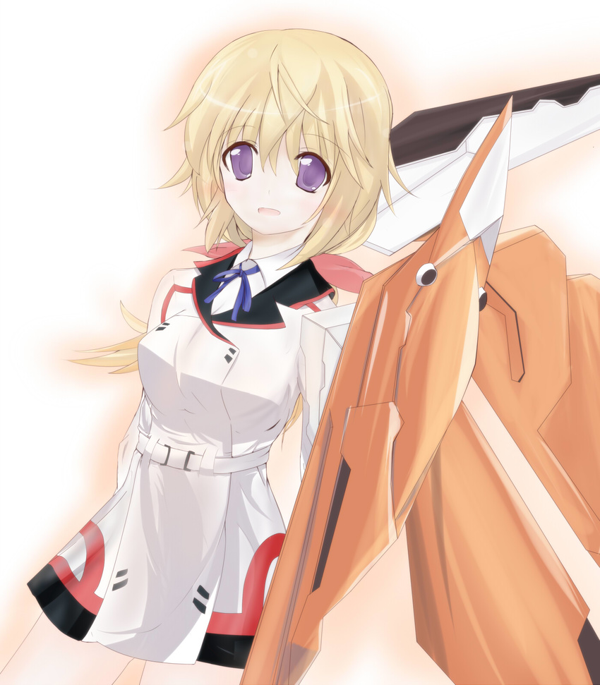 akisaka_yamoka blonde_hair charlotte_dunois highres infinite_stratos purple_eyes rafale_revive_custom_ii solo