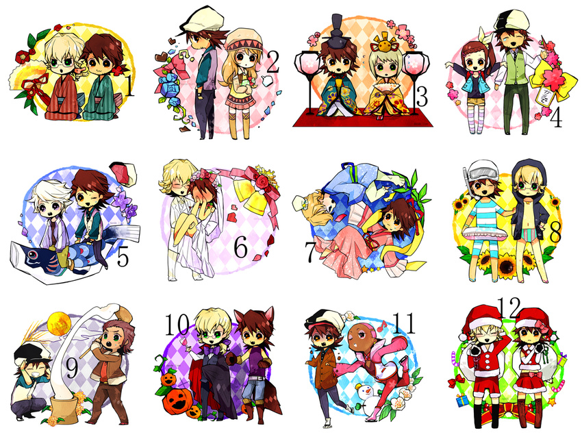 6+boys ? antonio_lopez argyle argyle_legwear barnaby_brooks_jr chibi christmas dandel father_and_daughter fish food halloween huang_baoling ivan_karelin japanese_clothes kaburagi_kaede kaburagi_t_kotetsu karina_lyle keith_goodman kimono mochi multiple_boys multiple_girls nathan_seymour parody santa_costume snowman swimsuit tiger_&amp;_bunny wagashi wedding winter