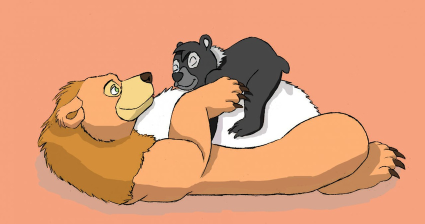 bear chubby cub cuddle cuddling hug ken'ichi ken'ichi mammal size_difference sleeping snuggle truttle truttle_(character) young