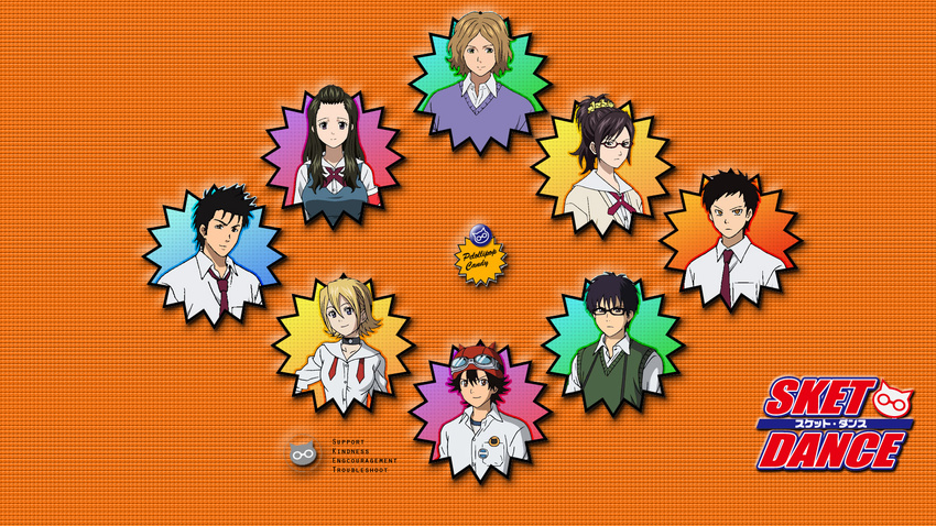 agata_soujirou asahina_kikuno bossun fujisaki_yusuke fujisaki_yuusuke highres hime_onizuka himeko katou_kiri kazuyoshi_usui onizuka_hime shinba_michiru sket_dance switch tsubaki_sasuke unyuu_mimori usui_kazuyoshi wallpaper yusuke yusuke_fujisaki