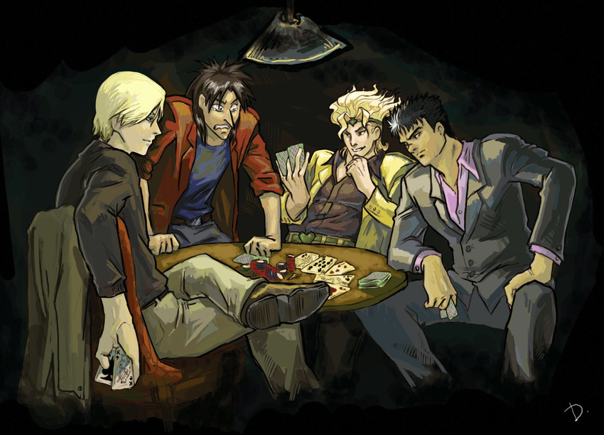 berserk crossover dio_brando guts itou_kaiji johan_liebert jojo_no_kimyou_na_bouken kaiji male monster shroedinger