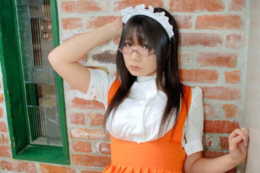 anna_miller's anna_miller's apron asian chocoball cosplay glasses photo waitress