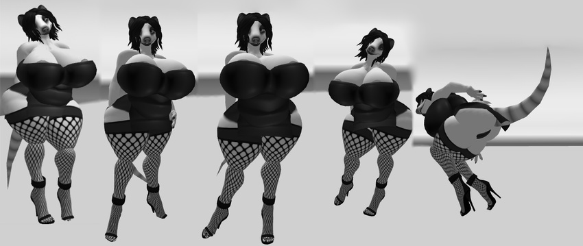 big_breasts breasts chendai chubby classy clothed clothing female makeup marsupial noir_maurlotte opossum overweight referance_sheet wide_hips
