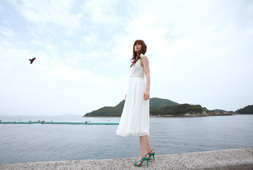 dress hatano_hiroko natsu_no_owari_no_tabi ocean photo