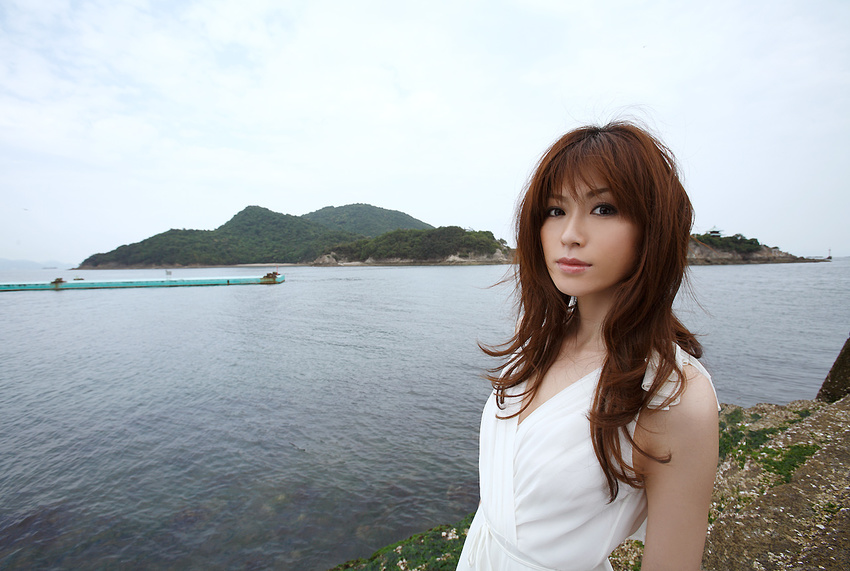 dress hatano_hiroko natsu_no_owari_no_tabi ocean photo