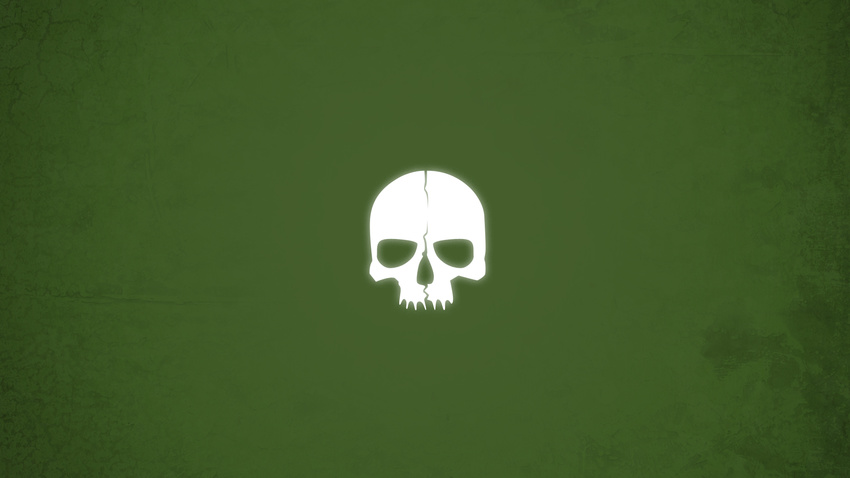 1920x1080 black_rock_shooter dead_master green highres icon minimalist minmalist skull symbol wallpaper