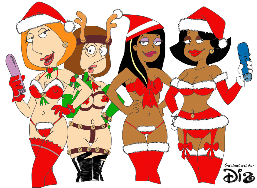 christmas crossover dis donna_tubbs family_guy lois_griffin meg_griffin roberta_tubbs tagme the_cleveland_show