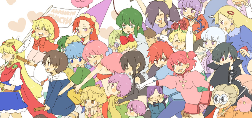 6+girls akazukin_chacha animal barabaraman bird broom broom_riding brother_and_sister chacha_(akazukin_chacha) character_request doris_(akazukin_chacha) dorothy_(akazukin_chacha) elizabeth_(akazukin_chacha) everyone happy kan-kan_(akazukin_chacha) kyuu_(akazukin_chacha) lan-lan_(akazukin_chacha) magical_girl magical_princess marin_(akazukin_chacha) mayachon multiple_boys multiple_girls naruto_(akazukin_chacha) orin_(akazukin_chacha) otoko_no_ko oyuki_(akazukin_chacha) parade piisuke_(akazukin_chacha) popy_(akazukin_chacha) rascal_(akazukin_chacha) riiya_(akazukin_chacha) seravi_(akazukin_chacha) shiine_(akazukin_chacha) shironeko_(akazukin_chacha) siblings urara_(akazukin_chacha) yakko_(akazukin_chacha) yoshiko_(akazukin_chacha) yukke