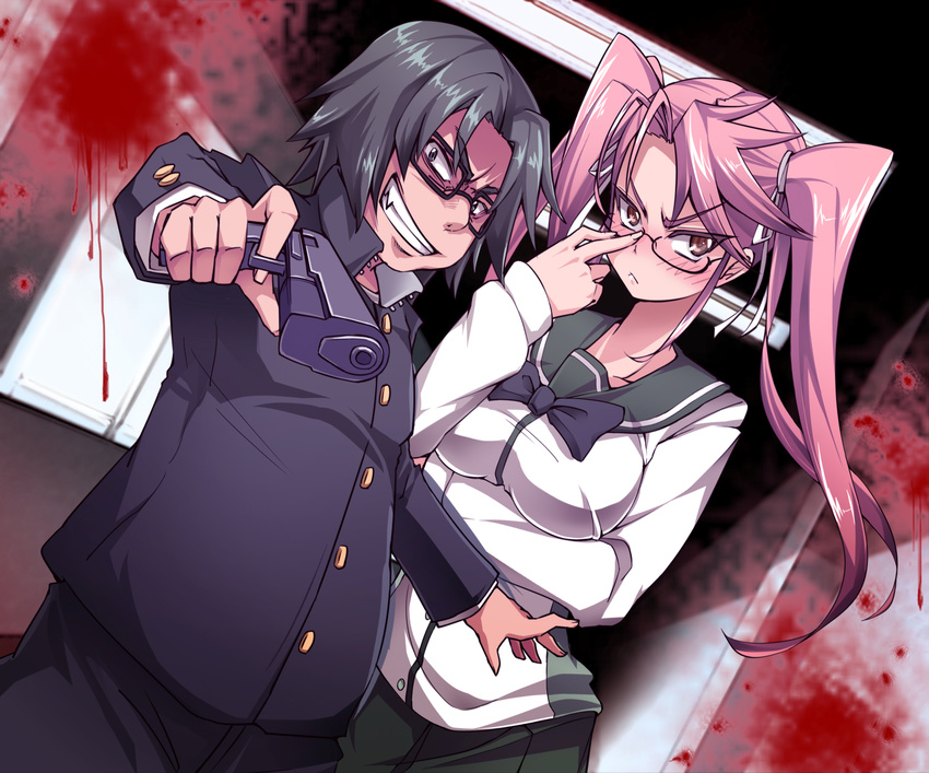 duplicate highschool_of_the_dead hirano_kohta tagme takagi_saya