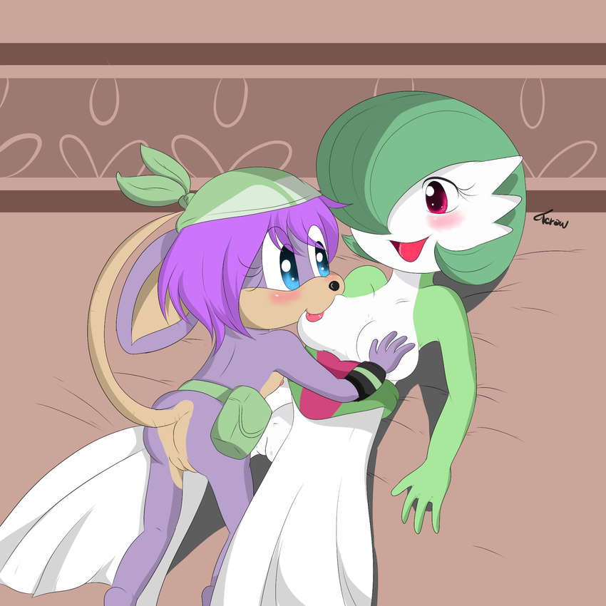breasts clothed clothing cosplay female gardevoir half-dressed mammal miley_mouse mouse nintendo partially_clothed pok&#233;mon pok&eacute;mon rodent sucking_nipples tecraudio tecraudio_(artist) video_games