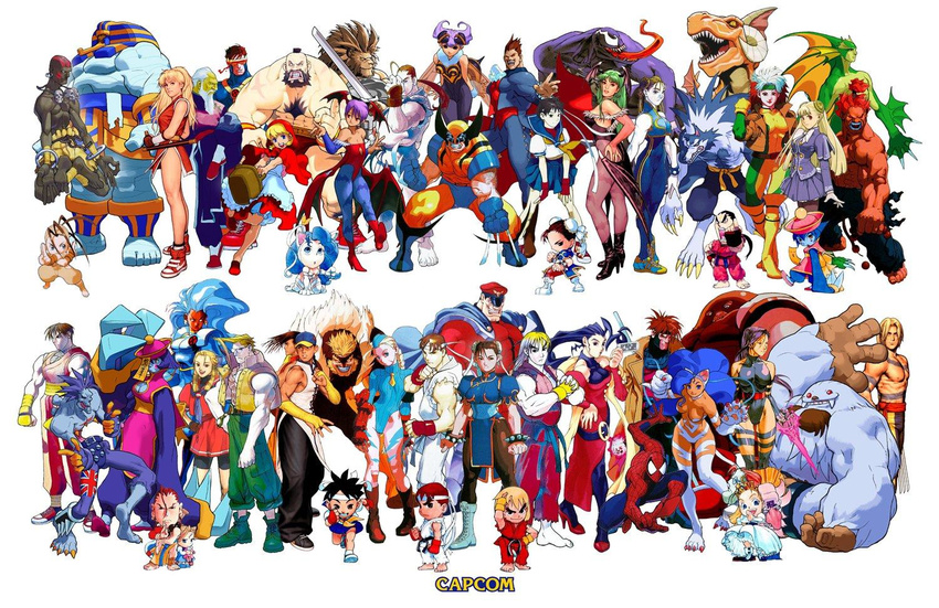 6+boys 6+girls akuma alternate_costume anakaris anita_(vampire) aulbath bald balrog black_hair blonde_hair blue_eyes blue_hair brazilian breasts brown_eyes brown_hair bulleta cammy_white capcom capcom_fighting_evolution capcom_fighting_jam charlie_nash chibi chun-li crossover cyberbots cyclops_(x-men) dark_skin demitri_maximoff devilot devilot_de_deathsatan_ix dhalsim donovan_baine dr_stein everyone felicia final_fight final_fight_1 final_fight_2 gallon gambit garrison_cap gen_(street_fighter) genryuusai_maki gouki green_hair happy hat hauzer hibiki_dan ibuki ibuki_(street_fighter) ingrid jigoku_daishi kanzuki_karin kasugano_sakura ken_masters large_breasts lei_lei leo_(warzard) lilith_aensland lineup long_hair looking_at_viewer marvel marvel_vs._capcom_2 morrigan_aensland multiple_boys multiple_girls no_bra official_art open_mouth pantyhose psylocke q-bee red_hair rogue rogue_(x-men) rose_(street_fighter) ryu ryuu_(street_fighter) sabertooth_(x-men) sasquatch_(vampire) serious short_hair simple_background small_breasts smile spider-man spider-man_(series) storm_(x-men) street_fighter street_fighter_i street_fighter_ii street_fighter_iii street_fighter_zero street_fighter_zero_1 street_fighter_zero_2 street_fighter_zero_3 street_fighter_zero_iii the_juggernaut vampire_(game) vega venom_(marvel) warzard white_background x-men yang_lee yun_lee zabel_zarock zangief