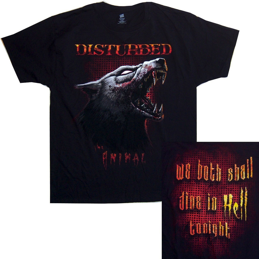 asylum_(album) canine clothing disturbed_(band) gore hd headshot_portrait mammal open_mouth portrait shirt the_animal_(song) undead wolf