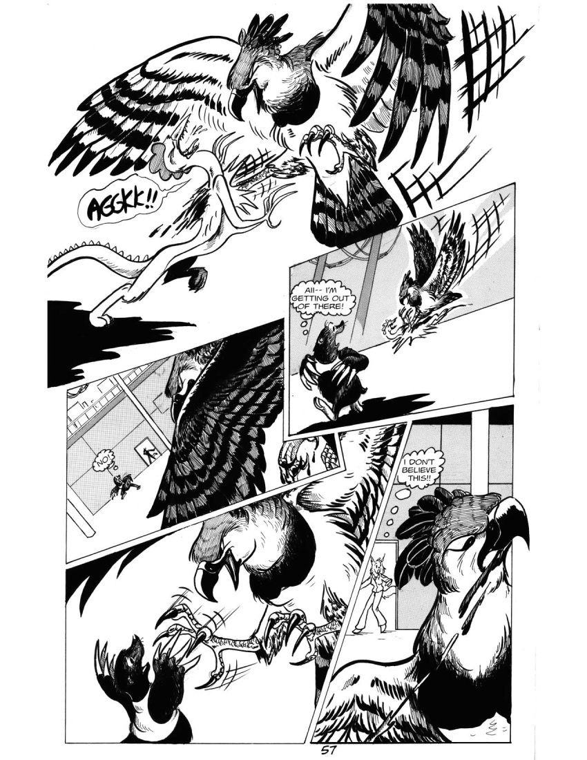 1989 2021 accipitrid accipitriform anthro attack avian bird black_and_white blood blood_on_face blood_splatter bodily_fluids chicken claws comic confrontation death dripping_blood dying eagle eating english_text eulipotyphlan evil_face fatal_vore fatal_wound felid feline female female_pred feral feral_pred fight flying galliform gallus_(genus) group harpy_(roz_gibson) harpy_eagle hi_res hybrid imminent_death killing male mammal mole_(animal) monochrome murder_face phasianid pinned pinned_to_ground power_plant ripping roz_gibson running_away scared scared_shitless screaming shocked speech_bubble text thought_bubble vore wounded